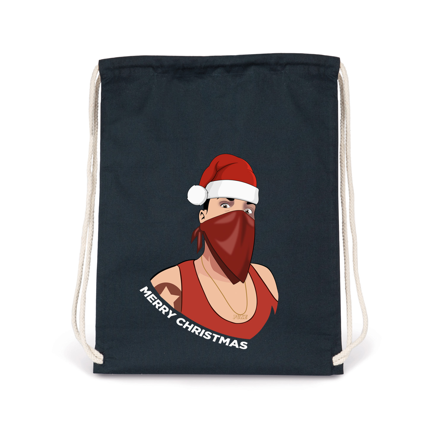 Turnbeutel »Puke Merry Christmas«            